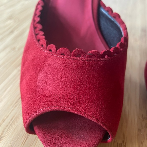 Red Suede Heels by Nine West with Box-Size 8 - Picture 6 of 13